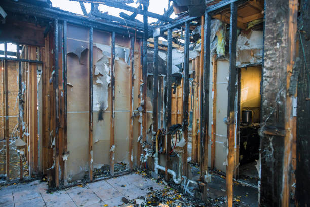 Professional Fire Damage Assessment technician working in Galveston, TX